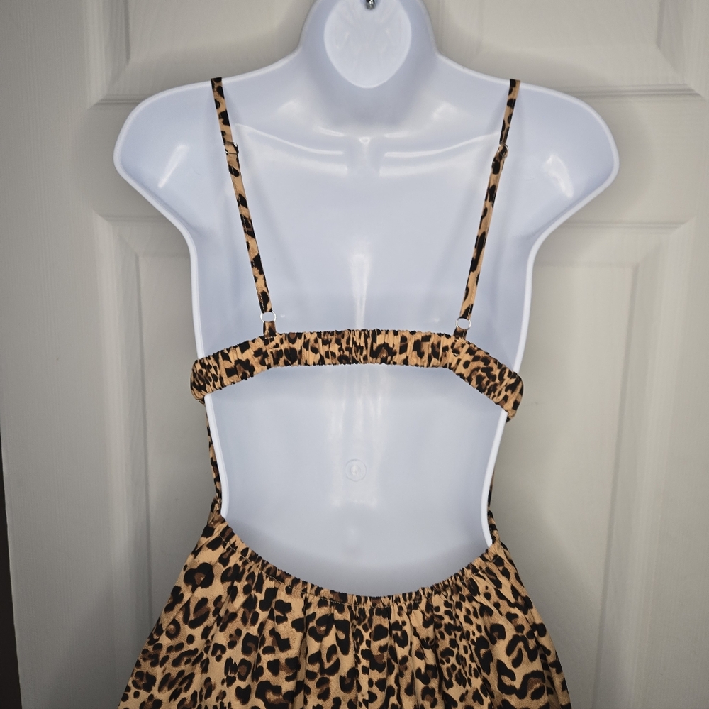 Leopard Print Spaghetti Strap Dress - Picture 3 of 5